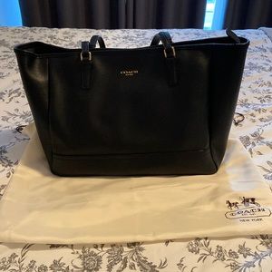 Coach Black Tote Saffiano Leather